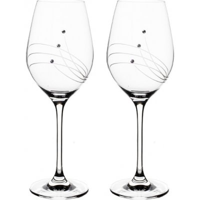 Swarovski Preciosa Bohemia Crystal bílé víno přátelská souprava paprsky 2 x 360 ml – Hledejceny.cz