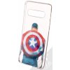 Pouzdro a kryt na mobilní telefon Samsung Pouzdro Marvel Kapitán Amerika 002 TPU ochranné silikonové s motivem Samsung Galaxy S10 čiré