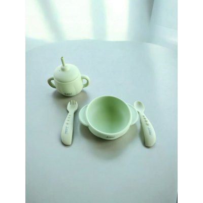 Jollein silikonový jídelní set Pale pink 4 ks – Zbozi.Blesk.cz