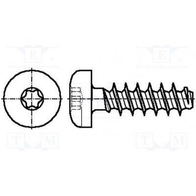 BOSSARD 3060236 Vrut; pro plasty; 2x5; Hlava: válcová; Torx® PLUS; 6IP; ocel; zinek – Zbozi.Blesk.cz