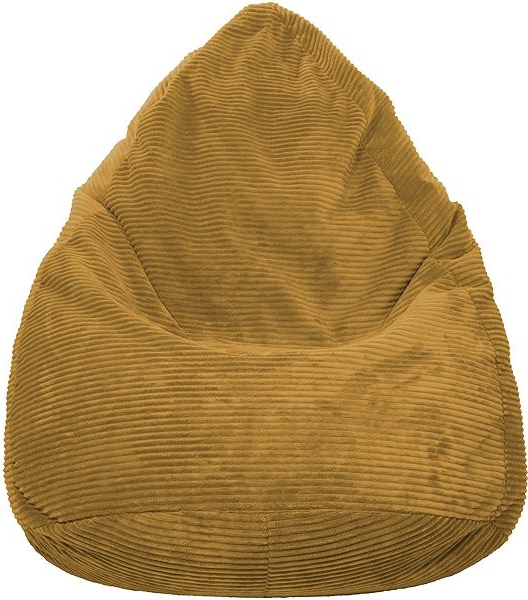 TopKing Sedací vak manšestr Lincoln hořčicový 125 cm