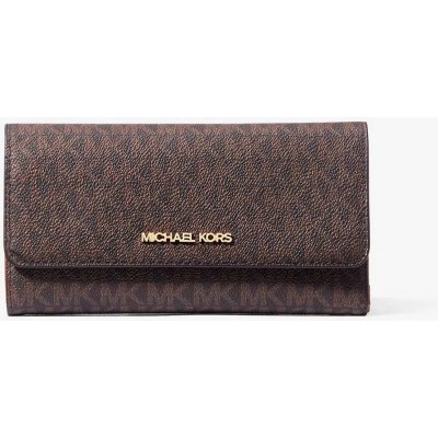 Michael Kors dámská peněženka Jet Set hnědá logová – Hledejceny.cz