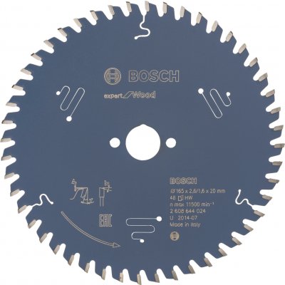 Bosch pilové kotouče Expert for WOOD 165 x 20 x 2,6/1,6 x 48z – Zboží Mobilmania