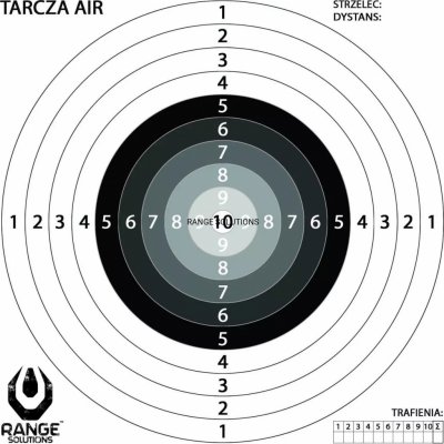 Range Solutions Střelecký terč pro vzduchovky 140x140mm 500ks – Zboží Dáma