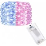SPRINGOS LED řetěz Nano Duo 2 m 20 LED 2x AA růžová modrá CL0011 – Hledejceny.cz