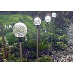 Zahradní LED solární lampa skleněné koule s barevnou změnou osvětlení – Hledejceny.cz