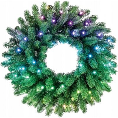 Twinkly Twinkly GD20P4425P00 LED RGB Stmívatelný vánoční věnec 50xLED pr. 60 cm Wi-Fi TW0059 – Hledejceny.cz