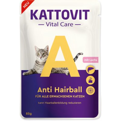 Kattovit Vital Care Anti Hairball Salmon 85 g – Zbozi.Blesk.cz