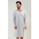 Pánská noční košile s dlouhým rukávem Linea šedá – Hledejceny.cz