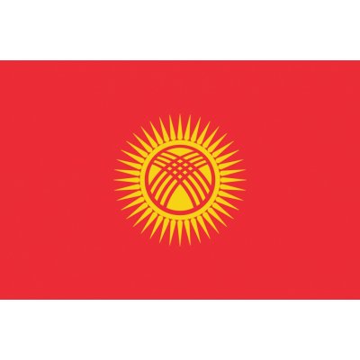 Kyrgyzstán vlajka - 100 x 150 cm - tunel, karabina – Hledejceny.cz