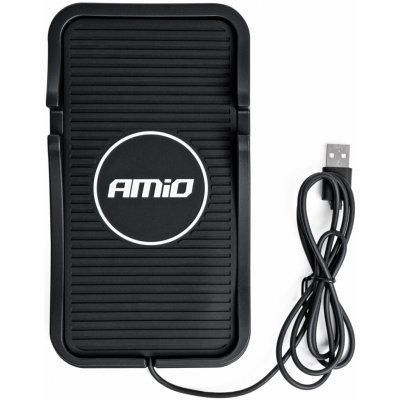 Amio Bezdrátová Qi nabíječka do auta 3.0 15W s USB, 186x103 mm – Zboží Živě