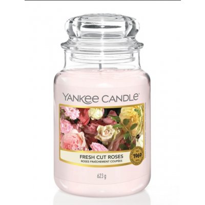 Yankee Candle Classic Fresh Cut Roses 623 g – Zboží Mobilmania