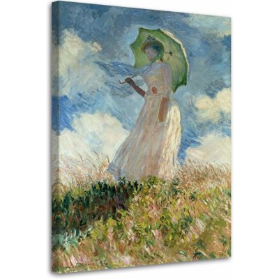 Obraz na plátně Žena s deštníkem - C.Monet, - 40x60 cm