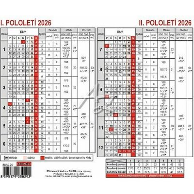 Plánovací karta A5 180x150mm 2026 – Sleviste.cz