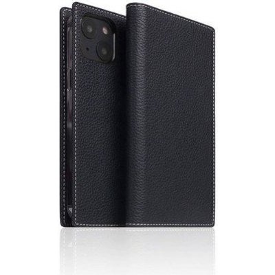 Pouzdro SLG Design D8 Full Grain Leather iPhone 13 - modré černé – Zboží Mobilmania