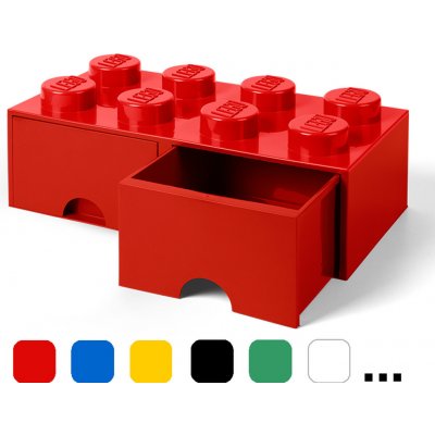 LEGO® Storage box 8 s šuplíky světle modrý