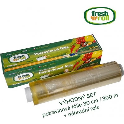 Výhodný balíček Fresh'n'Roll - Potravinová fólie 30cm / 300m + náhradní role 30cm / 300m – Zboží Dáma