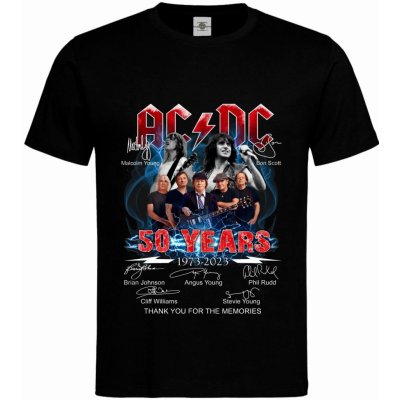 Tričko AC/DC 50 years černá – Zboží Mobilmania
