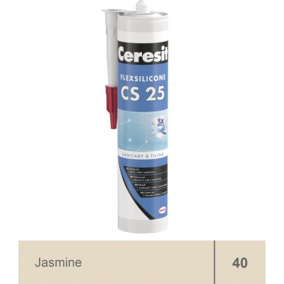 Ceresit CS 25 sanitární silikon 280 g jasmine – Zboží Mobilmania