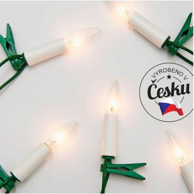 Exihand Vánoční světelný řetěz FELICIA SV-16 16 čirých žárovek bílé světlo 10,5m FELICIA SV-16 162013 – Hledejceny.cz