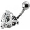 Piercing Šperky4U stříbrný piercing do pupíku srdíčko BP01012-C