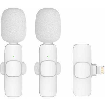 Externí mikrofon 2v1 pro mobilní telefon, lightning, barva bílá – Zboží Mobilmania