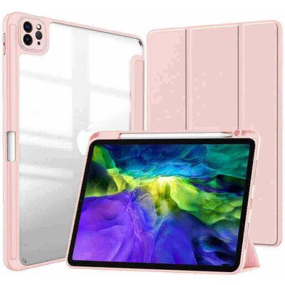 SES 2v1 Smart flip cover + zadní silikonový ochranný obal s držákem na pero pro Xiaomi Redmi Pad SE 16562 světle růžový – Zbozi.Blesk.cz