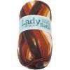 Příze Bellatex Příze Lady de Luxe Batik 100 g - 607 červená, oranžová, hnědá