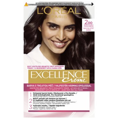 L'Oréal Excellence Creme Triple Protection 200 Black-Brown 48 ml – Hledejceny.cz