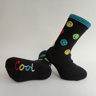 Trepon Dětské sportovní froté ponožky Smajlík, černé – Hledejceny.cz