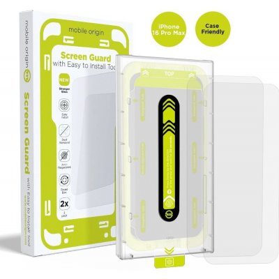 Mobile Origin Screen GuardWith Easy Applicator 2 Pack iPhone 16 Pro Max SGA-i16ProMax-2pk – Zboží Živě