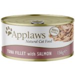 Applaws Cat Tin Tuna Fillet with Salmon in Broth 72 x 156 g – Hledejceny.cz