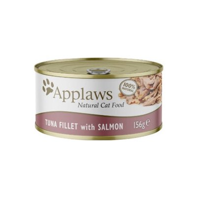 Applaws Cat Tin Tuna Fillet with Salmon in Broth 72 x 156 g – Zboží Mobilmania