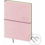 Helma 365 Tečkovaný zápisník Flexio A5 L růžový čtverečkovaný – Zboží Živě