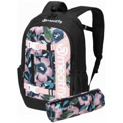 Meatfly Basejumper Pink Flowers 22 l – Zboží Dáma
