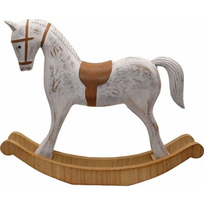 UH Koník houpací dřevěný bílý 37,5cm – Hledejceny.cz