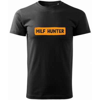 Trikíto pánské tričko MILF HUNTER Černá