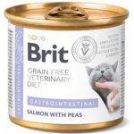 Brit Veterinary Diets Cat GF Gastrointestinal Salmon with Peas 0,2 kg – Hledejceny.cz