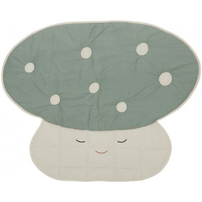 OYOY Prošívaná hrací deka Mushroom Pale Blue modrá – Zboží Mobilmania