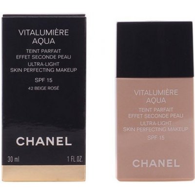 Chanel Vitalumiere Aqua Ultra Light skin Perfecting make-up rozjasňující hydratační make-up SPF15 42 Beige Rose 30 ml