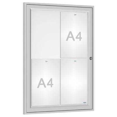 PROCITY Venkovní elegantní vitrína Tradition, 4 x A4, elox – Zboží Živě