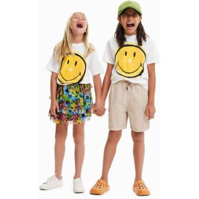 Desigual tričko Smiley You blanco