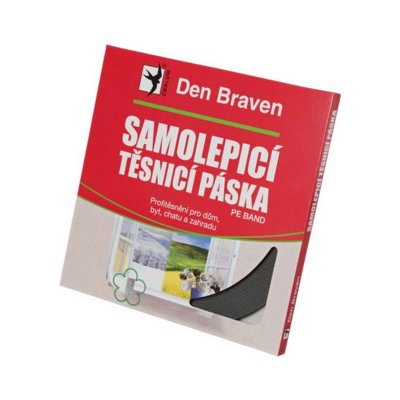 Den Braven Samolepicí těsnicí páska do oken a dveří 9 mm x 3 mm , – HobbyKompas.cz