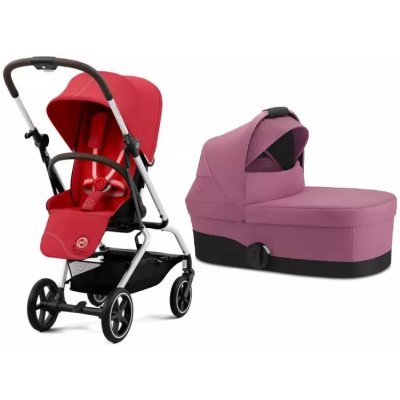 Cybex Eezy S Twist + Plus 2 Hibiscus Red Stříbrný Rám 2023