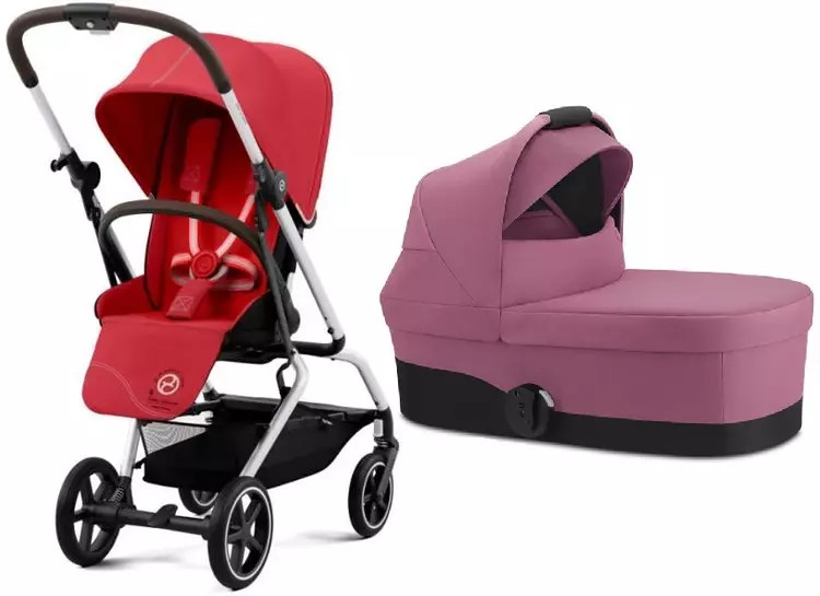 Cybex Eezy S Twist + Plus 2 Hibiscus Red Stříbrný Rám 2023