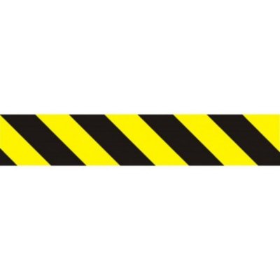 Bezpečnostní značky DT048B 56x10cm fólie Žlutočerné šrafování pravé – Zboží Mobilmania