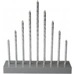 M.A.T. GROUP svícen vánoční 9 svíček LED,teplá BÍ,kov.,26x31x5,5cm,2xtuž.AA baterie – Hledejceny.cz