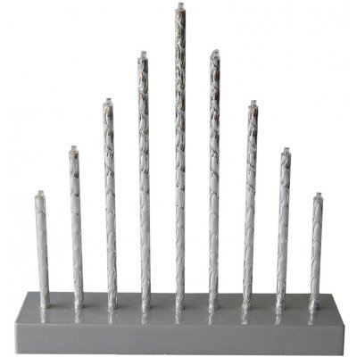 M.A.T. GROUP svícen vánoční 9 svíček LED,teplá BÍ,kov.,26x31x5,5cm,2xtuž.AA baterie – Hledejceny.cz