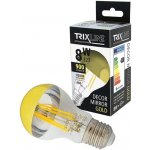 Baterie centrum LED žárovka se zrcadlovým vrchlíkem DECOR MIRROR A60 E27/8W/230V 4200K zlatá BC0375 – Hledejceny.cz