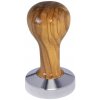 Tamper a příslušenství Buna Café Tamper oliva, lak, nerez mat, plochý 57,5 mm